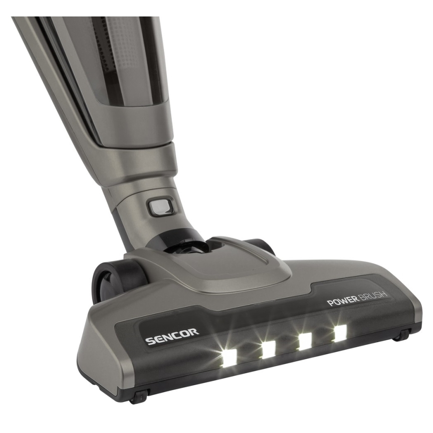 Sencor - Aspirador en barra con cepillo eléctrico giratorio 2en1 110W/21,6V 2000 mAh gris
