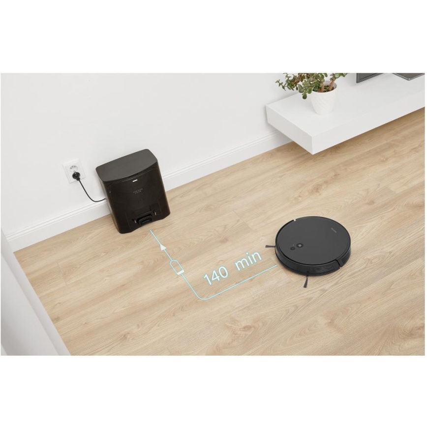 Sencor - Robot aspirador 2 en 1 con mopa, 16W/2600 mAh, Wi-Fi, negro + control remoto