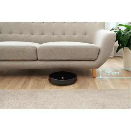 Sencor - Robot aspirador 2 en 1 con mopa, 16W/2600 mAh, Wi-Fi, negro + control remoto