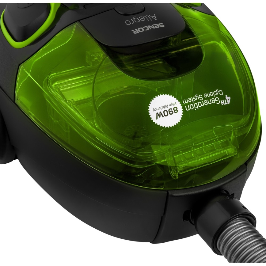 Sencor - Aspirador sin bolsa 1,5 l 890W/230V verde/negro