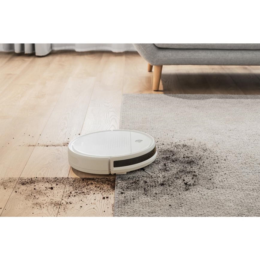 Sencor - Aspiradora robótica con fregona 2en1 18W/1500 mAh blanco + control remoto