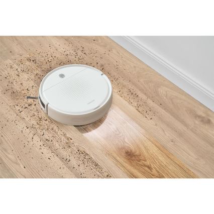 Sencor - Aspiradora robótica con fregona 2en1 18W/1500 mAh blanco + control remoto