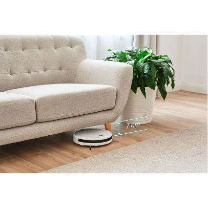 Sencor - Aspiradora robótica con fregona 2en1 18W/1500 mAh blanco + control remoto