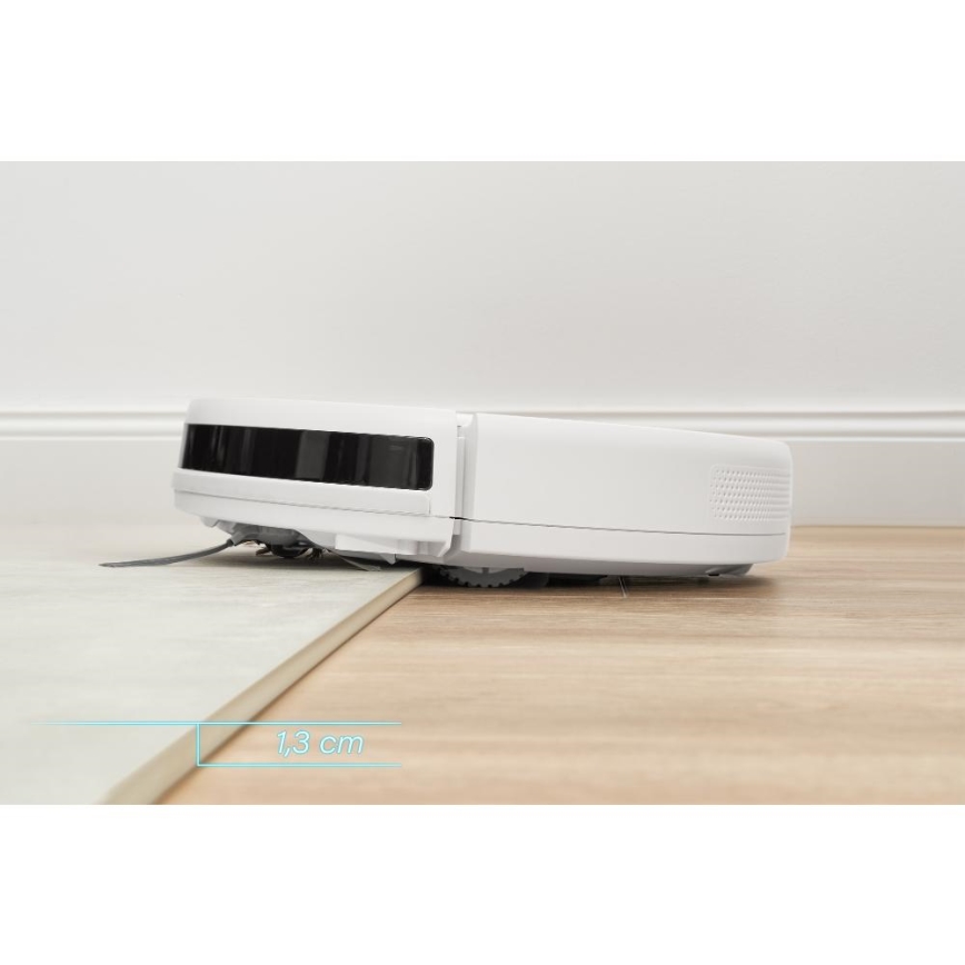 Sencor - Aspiradora robótica con fregona 2en1 18W/1500 mAh blanco + control remoto