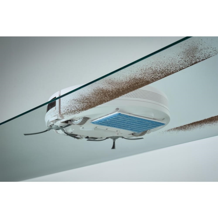 Sencor - Aspiradora robótica con fregona 2en1 18W/1500 mAh blanco + control remoto