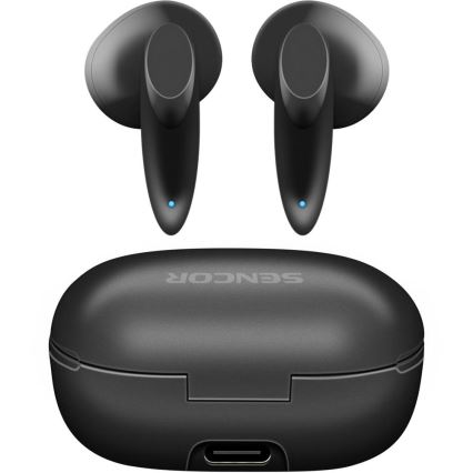 Sencor - Auriculares inalámbricos 230 mAh + 2x 25 mAh IPX4 negro