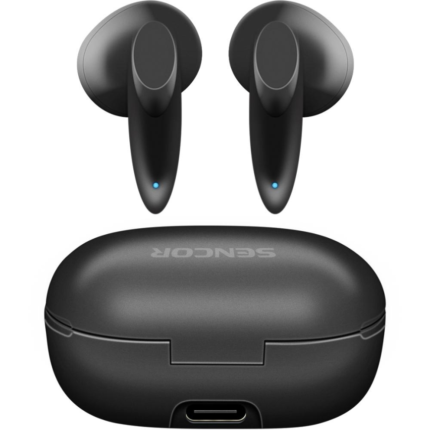 Sencor - Auriculares inalámbricos 230 mAh + 2x 25 mAh IPX4 negro