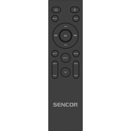 Sencor - Barra de sonido 200W/230V + mando a distancia