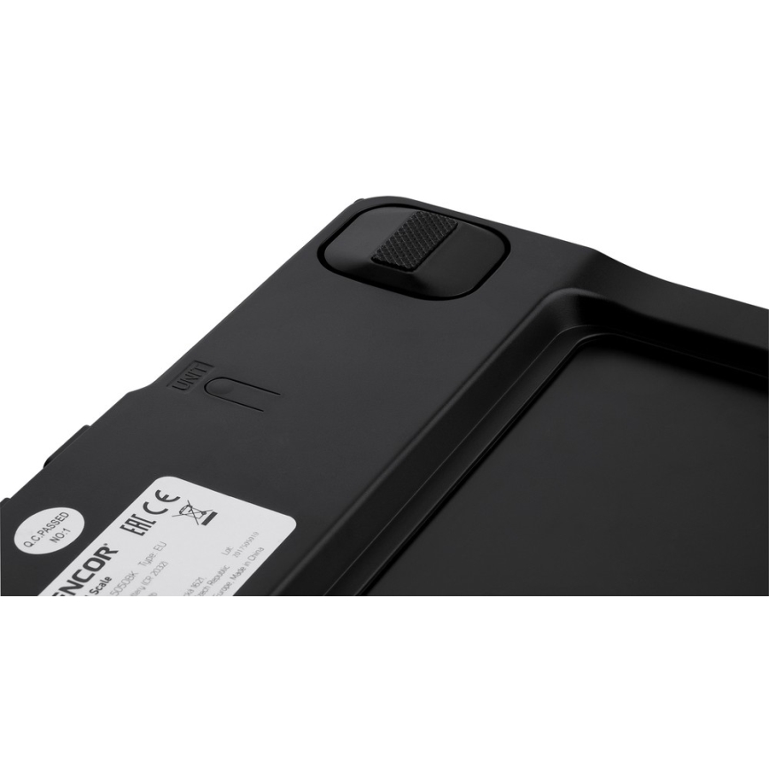 Sencor - Báscula personal de fitness inteligente 1xCR2032 negro
