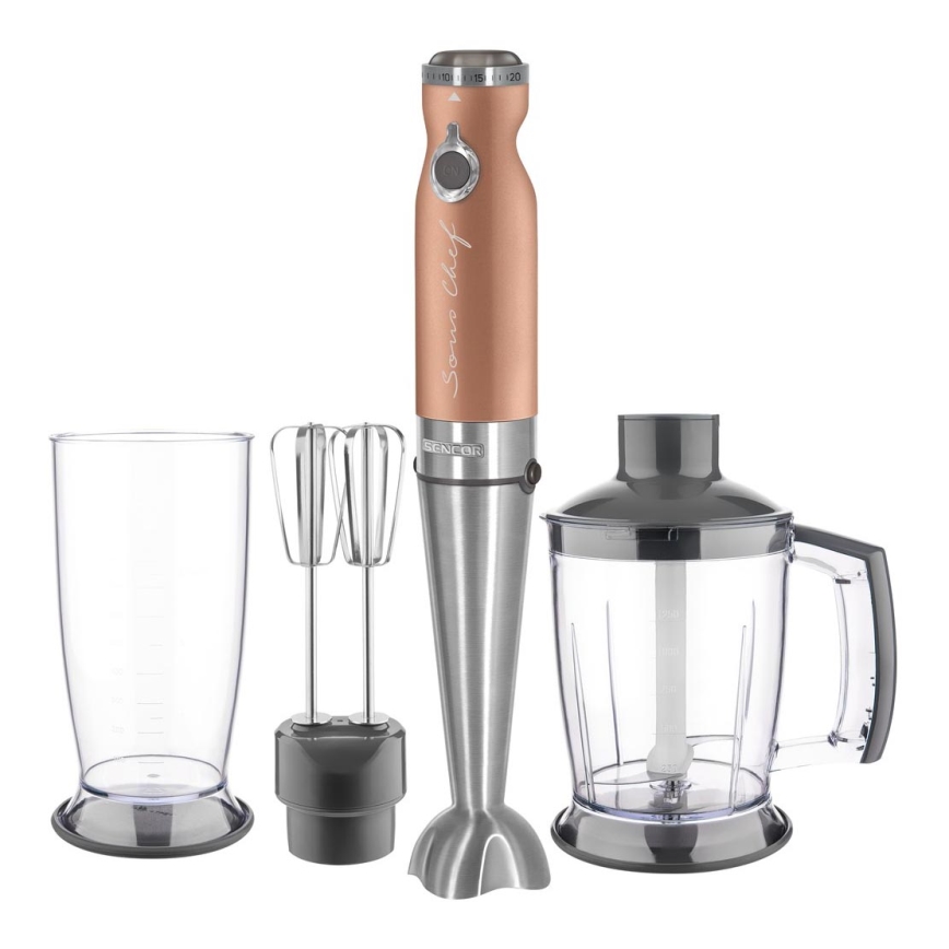 Sencor - Batidora de mano 4en1 1200W/230V acero inoxidable/cobre