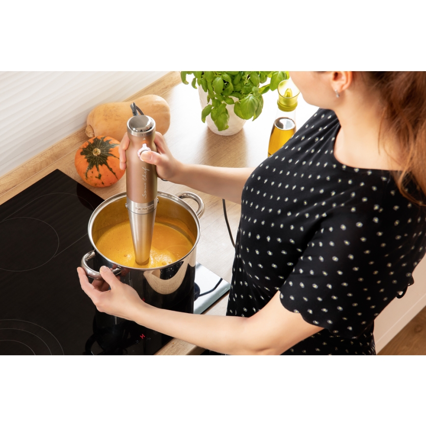 Sencor - Batidora de mano 4en1 1200W/230V acero inoxidable/cobre