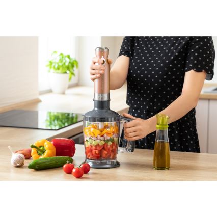 Sencor - Batidora de mano 4en1 1200W/230V acero inoxidable/cobre