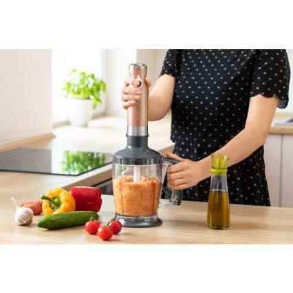 Sencor - Batidora de mano 4en1 1200W/230V acero inoxidable/cobre