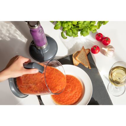 Sencor - Batidora de mano 4en1 1200W/230V acero inoxidable/morado