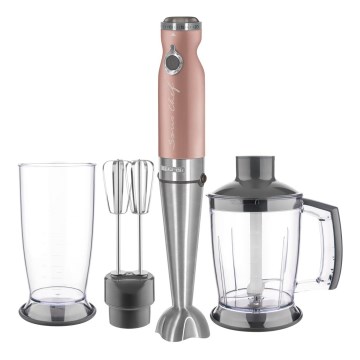 Sencor - Batidora de mano 4en1 1200W/230V acero inoxidable/oro rosa