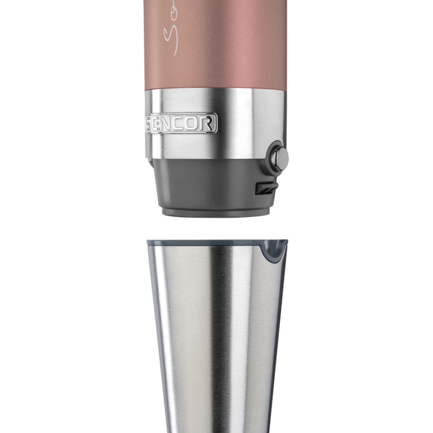 Sencor - Batidora de mano 4en1 1200W/230V acero inoxidable/oro rosa