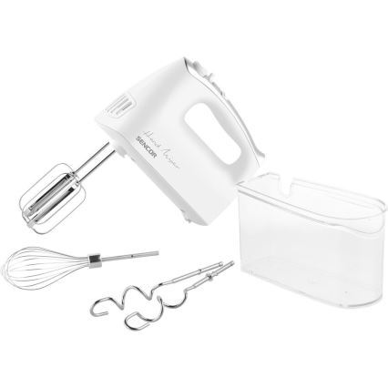 Sencor - Batidora de mano con accesorios 500W/230V blanco