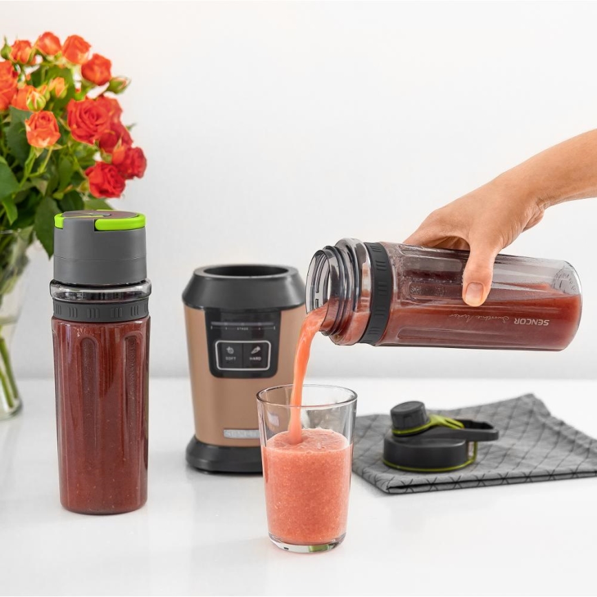 Sencor - Batidora para smoothies con accesorios 800W/230V, acabado en cobre