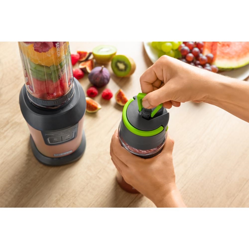 Sencor - Batidora para smoothies con accesorios 800W/230V, acabado en cobre