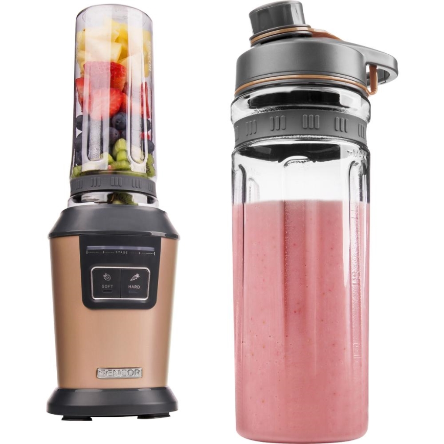 Sencor - Batidora para smoothies con accesorios 800W/230V, acabado en cobre