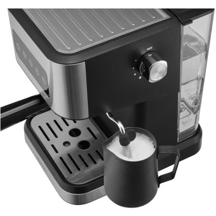 Sencor - Cafetera espresso de palanca 1050W/230V negra/cromo mate