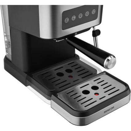 Sencor - Cafetera espresso de palanca 1050W/230V negra/cromo mate