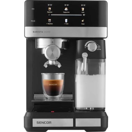 Sencor - Cafetera espresso de palanca 1350W/230V negro/cromo mate