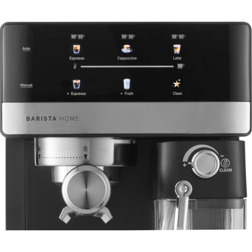 Sencor - Cafetera espresso de palanca 1350W/230V negro/cromo mate