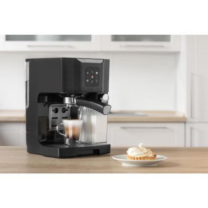 Sencor - Cafetera espresso de palanca 1450W/230V negra/cromo mate