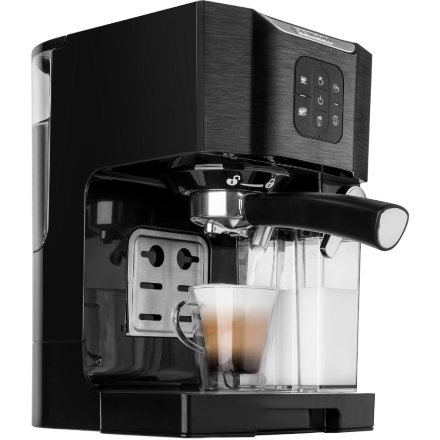 Sencor - Cafetera espresso de palanca 1450W/230V negra/cromo mate