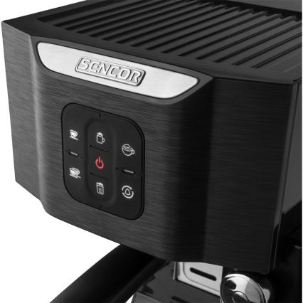 Sencor - Cafetera espresso de palanca 1450W/230V negra/cromo mate