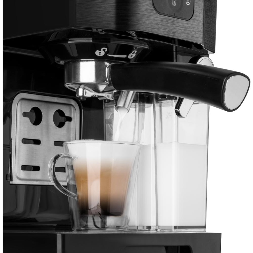 Sencor - Cafetera espresso de palanca 1450W/230V negra/cromo mate