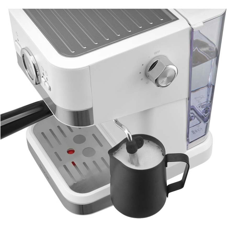 Sencor - Cafetera espresso de palanca 1050W/230V blanca/cromo mate
