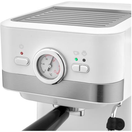Sencor - Cafetera espresso de palanca 1050W/230V blanca/cromo mate