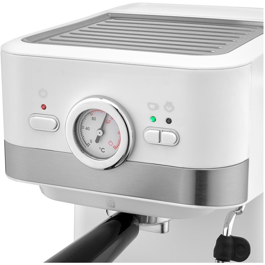 Sencor - Cafetera espresso de palanca 1050W/230V blanca/cromo mate