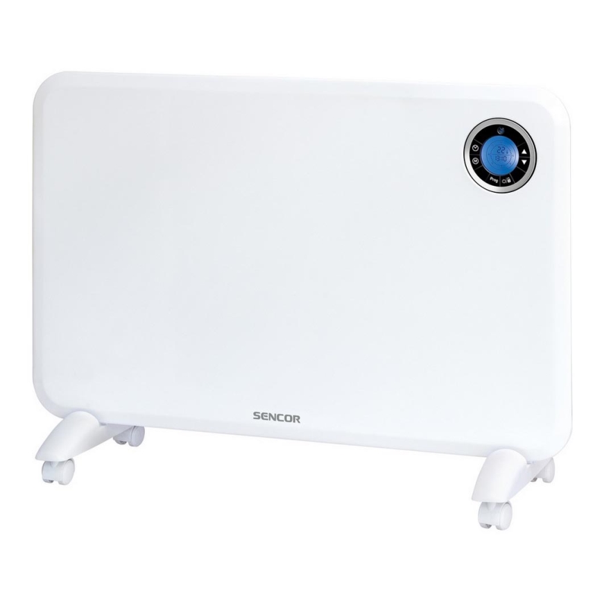 Sencor - Calefactor convectivo con pantalla LCD y termostato 750W/1500W/230V IP24