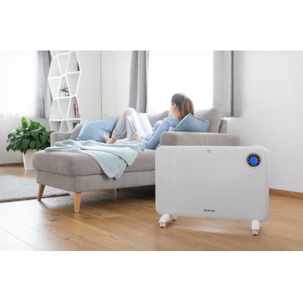 Sencor - Calefactor convectivo con pantalla LCD y termostato 750W/1500W/230V IP24