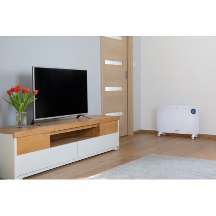 Sencor - Calefactor convectivo con pantalla LCD y termostato 750W/1500W/230V IP24