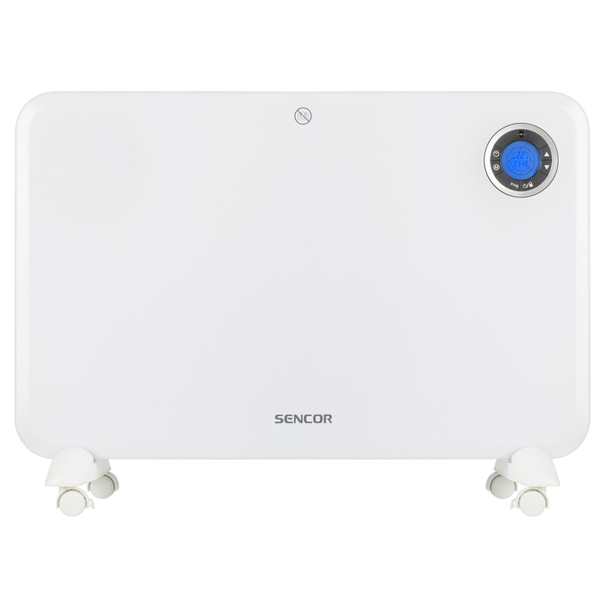 Sencor - Calefactor convectivo con pantalla LCD y termostato 750W/1500W/230V IP24
