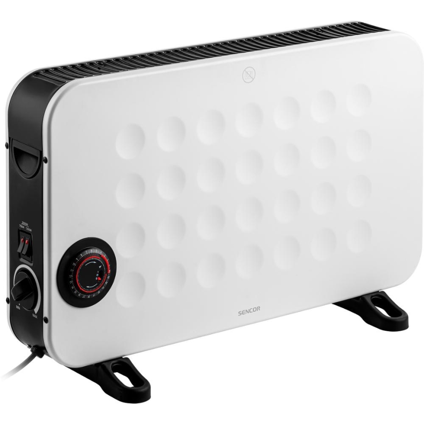 Sencor - Calefactor/convector eléctrico 750/1250/2000W con termostato