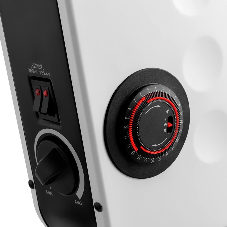 Sencor - Calefactor/convector eléctrico 750/1250/2000W con termostato