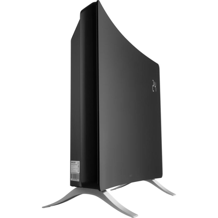 Sencor - Calefactor convector eléctrico inteligente 1200/2400W/230V IP24 Wi-Fi negro