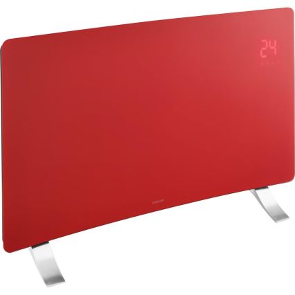 Sencor - Calefactor/convector eléctrico inteligente 1200/2400W/230V IP24 Wi-Fi rojo