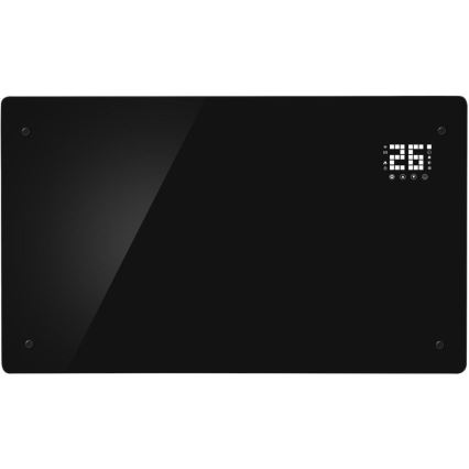 Sencor - Calefactor convector eléctrico inteligente 2000W/230V IP24 Wi-Fi negro + mando a distancia