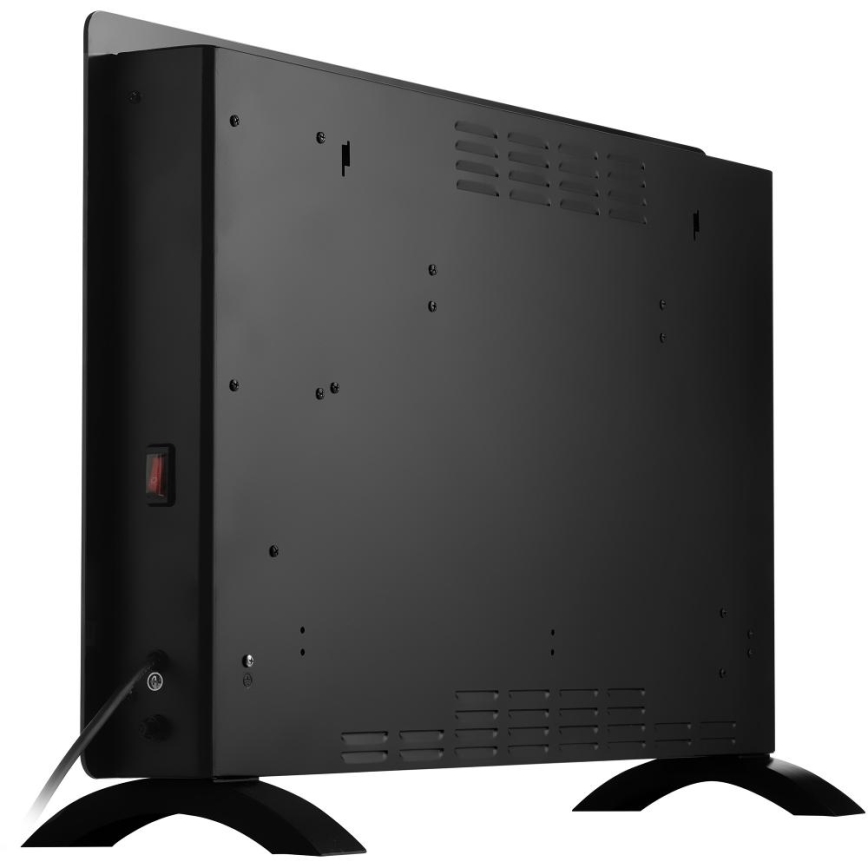 Sencor - Calefactor convector eléctrico inteligente 2000W/230V IP24 Wi-Fi negro + mando a distancia