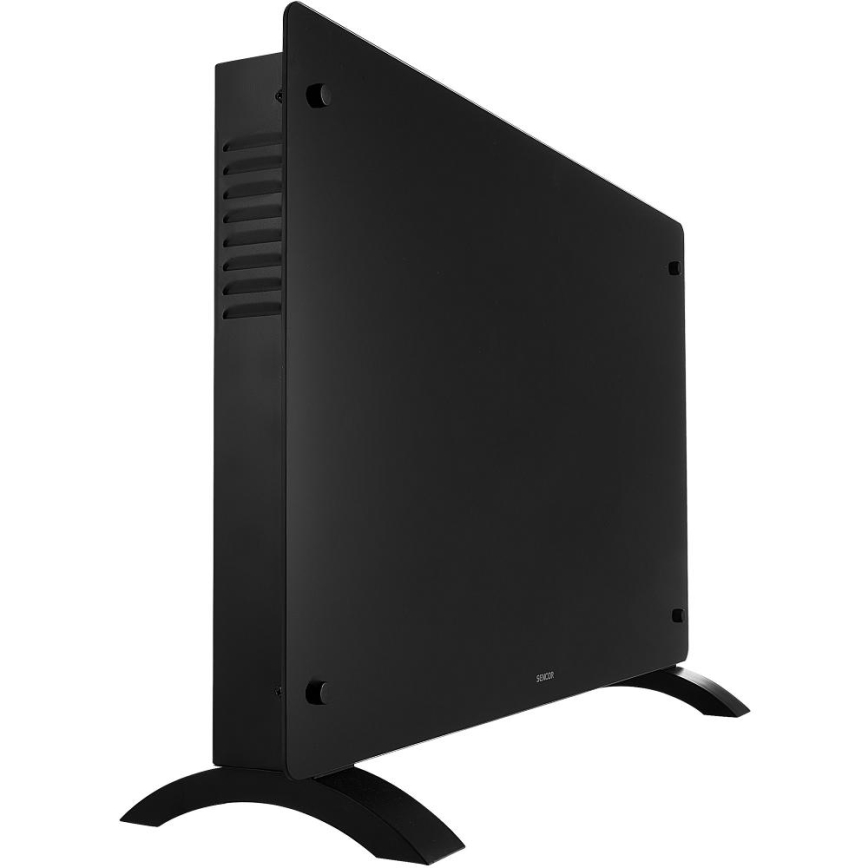 Sencor - Calefactor convector eléctrico inteligente 2000W/230V IP24 Wi-Fi negro + mando a distancia