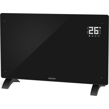Sencor - Calefactor convector eléctrico inteligente 2000W/230V IP24 Wi-Fi negro + mando a distancia