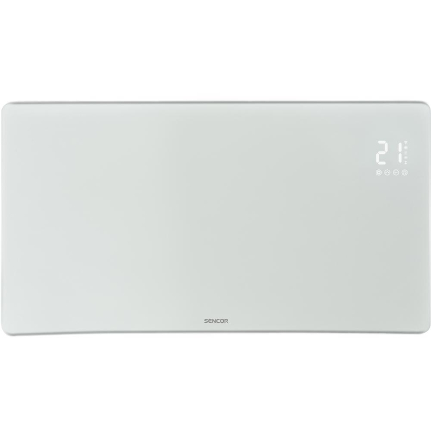 Sencor - Calefactor eléctrico inteligente/convector 1200/2400W/230V IP24 Wi-Fi blanco