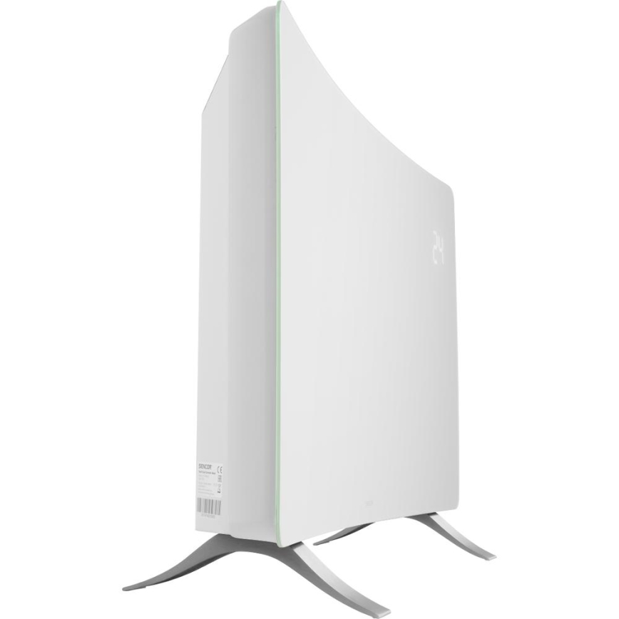 Sencor - Calefactor eléctrico inteligente/convector 1200/2400W/230V IP24 Wi-Fi blanco