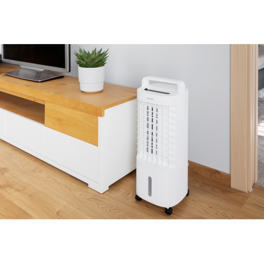 Sencor - Climatizador móvil con pantalla LED 3en1 45W/230V blanco + mando a distancia